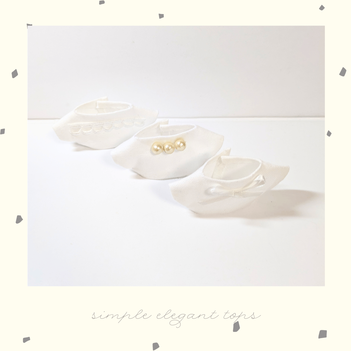 ぬい服10cm シンプルお上品トップス ホワイト | takoyuka