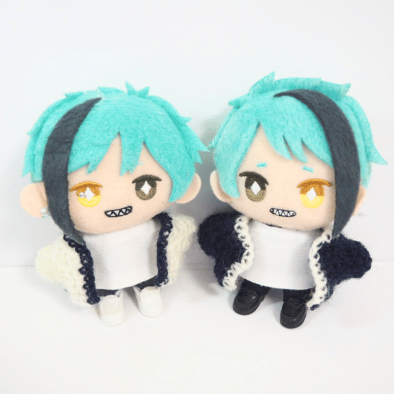 10cmぬい服 バックリボンニットカーディガン（ネイビー＆ホワイト