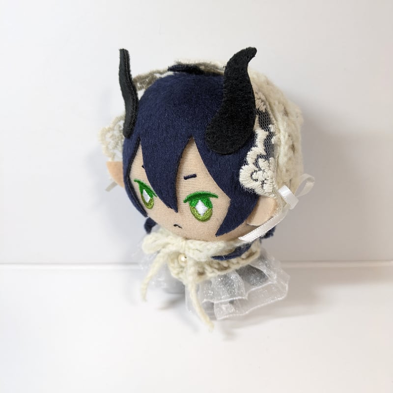 ぬい服10cm ニットヘッドドレス＆ケープセット 『チュールレース