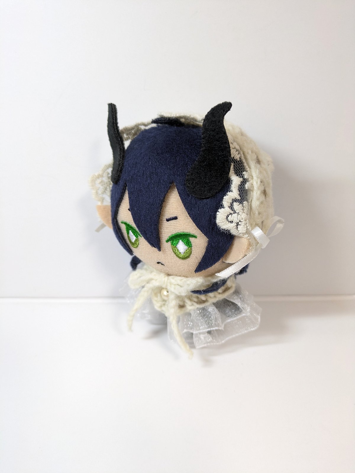 ぬい服10cm ニットヘッドドレス＆ケープセット 『チュールレース