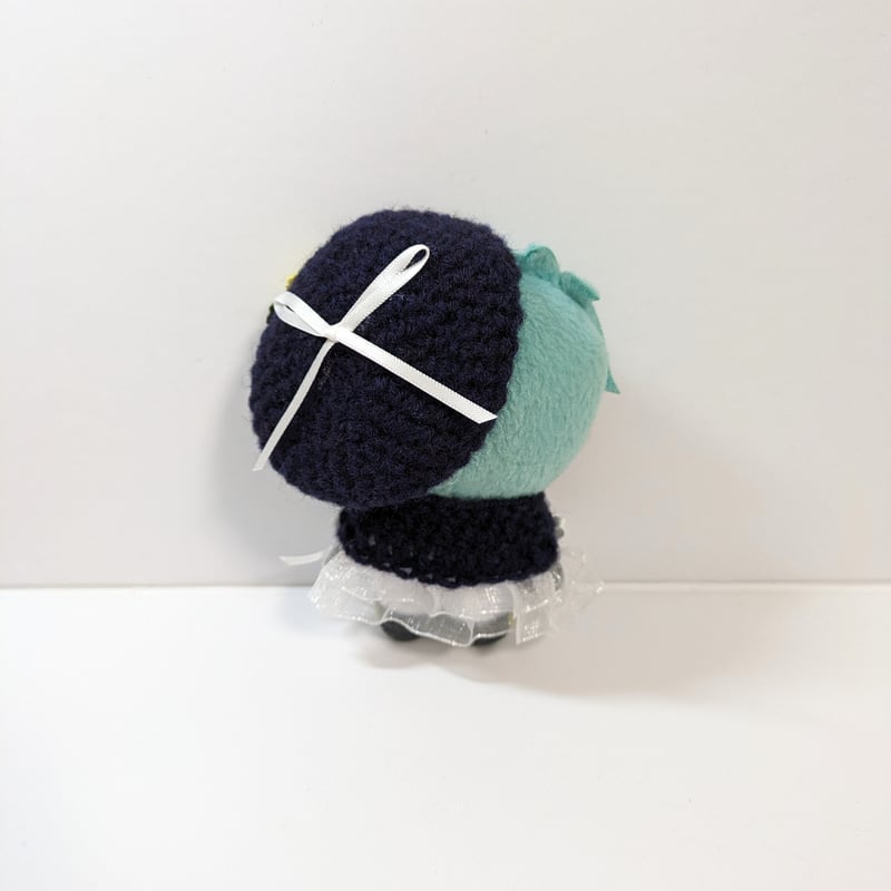 ぬい服10cm ホワイトリボンケープセット『ネイビーホワイト ぬい服10cm ホワイトリボンケープセット『ネイビーホワイト