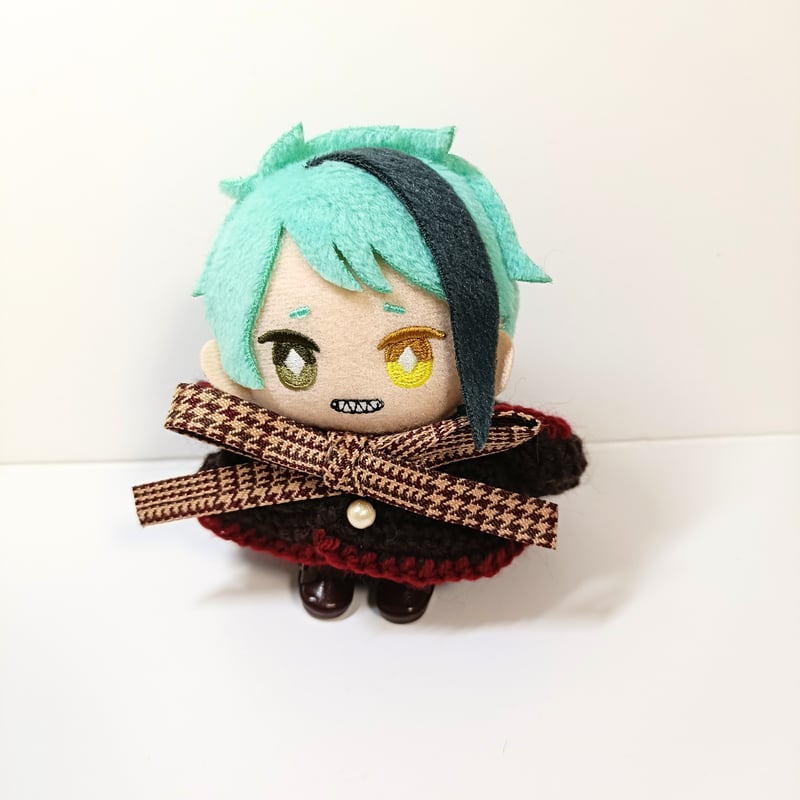 10cmぬい服 千鳥チェックリボンフードケープ | takoyuka