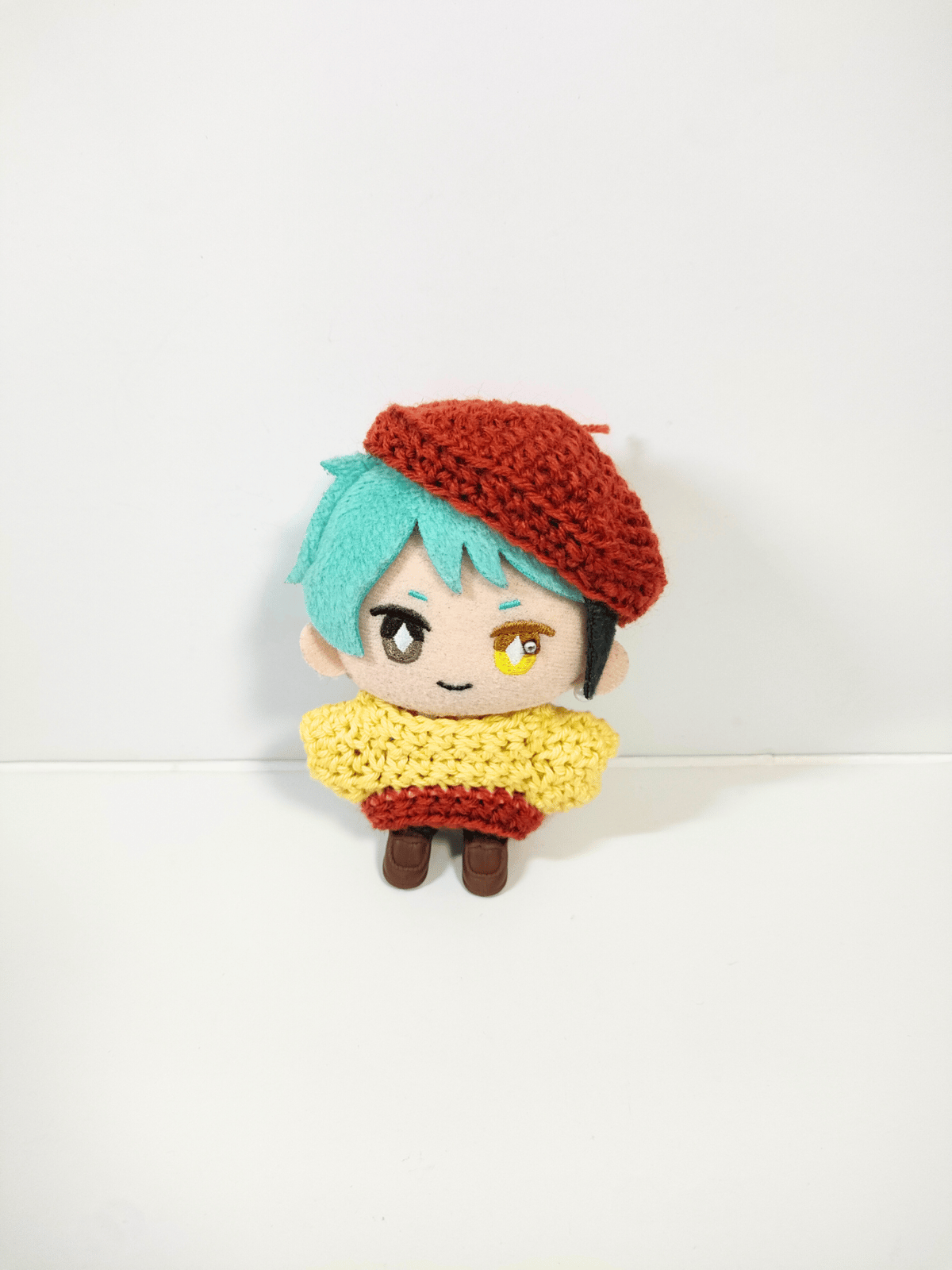 ぬい服10cm 2wayプリンニットトップス＆ベレー帽セット | takoyuka