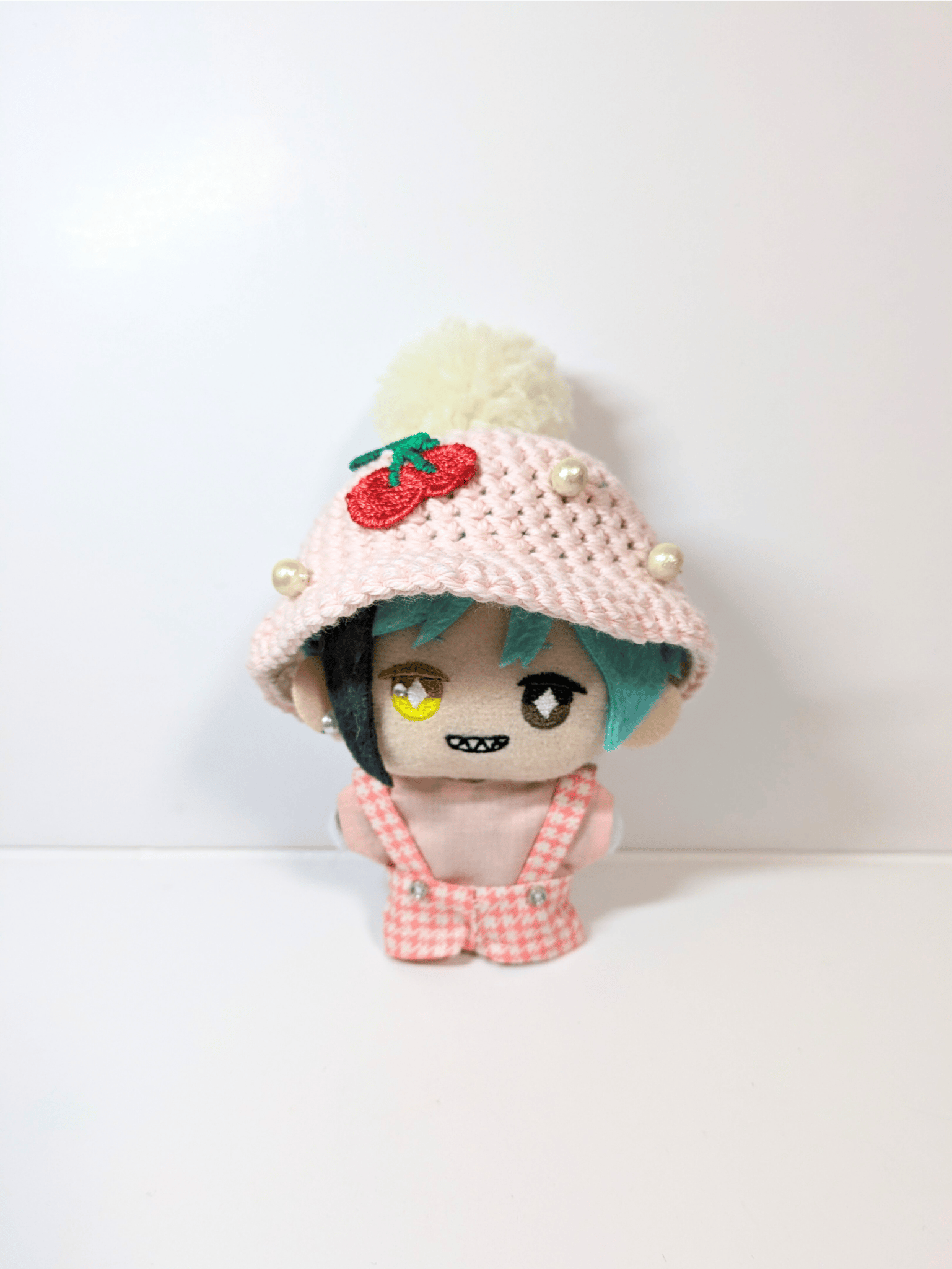 104【クリームソーダ(ピンク)／8cmぬい】 10cmぬい帽子 クリームソーダハット 水色・ピンク | takoyuka