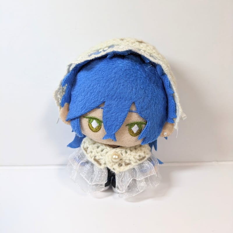 ぬい服10cm ニットヘッドドレス＆ケープセット 『チュールレース