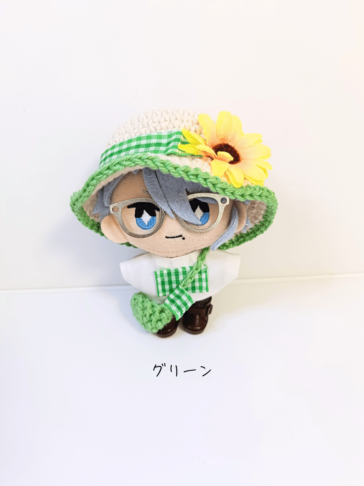 ぬい服10cm コットンひまわりセット～pop～（ハット＆トップス＆バッグ
