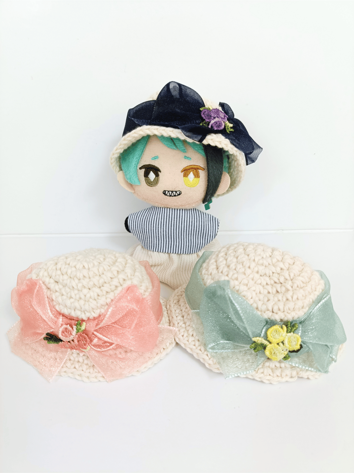 ぬい服10cm オーガンジーフラワーハット | takoyuka