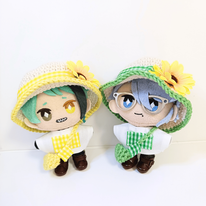 ぬい服10cm コットンひまわりセット～pop～（ハット＆トップス＆バッグ