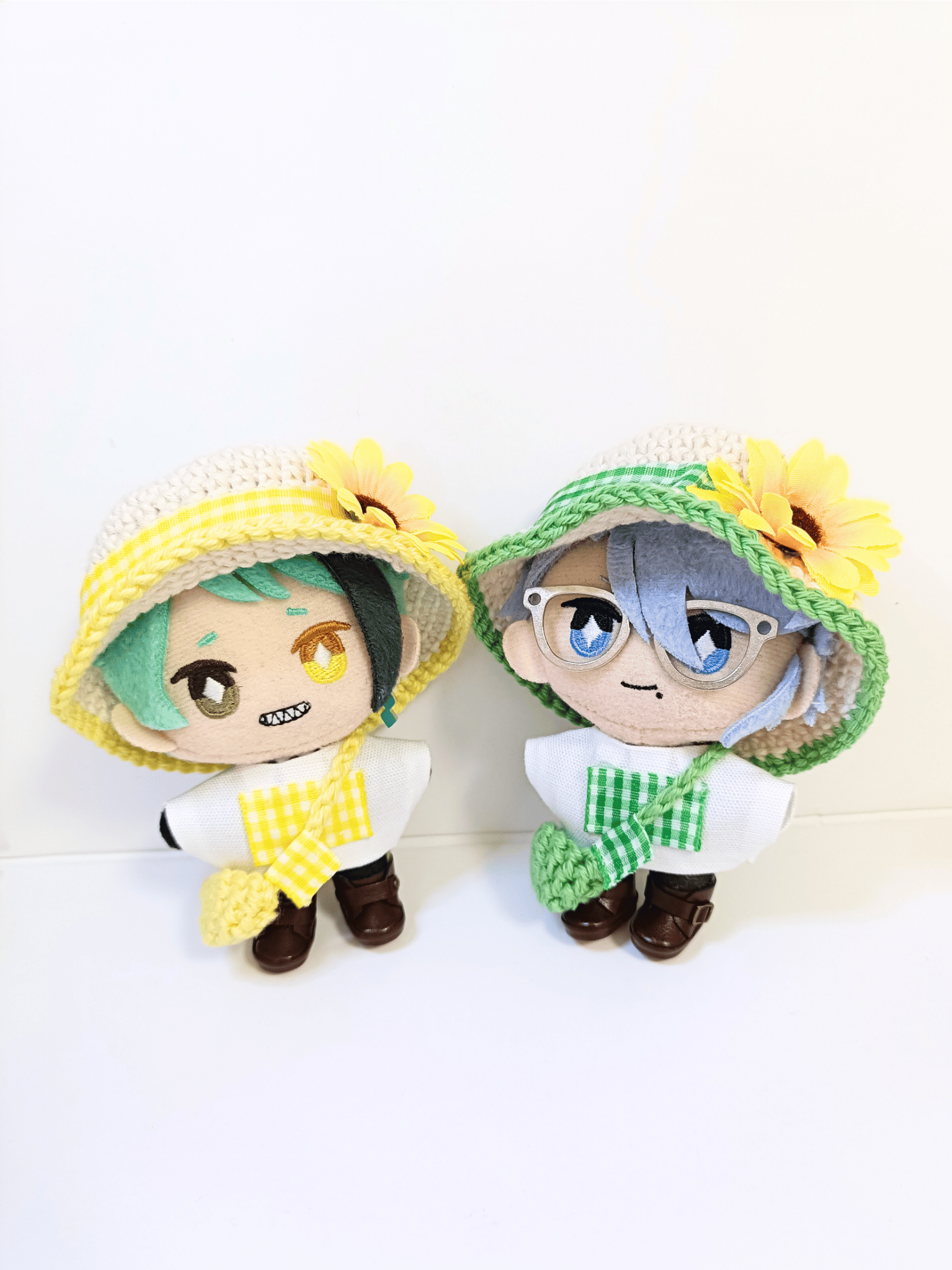 10㎝ ちびぐるみ　にじぱぺ　ぬい服　ぬいぐるみ　麦わら帽子　ひまわりバッグ original