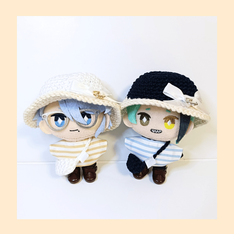 ぬい服10cm コットンマリンセット（ハット＆トップス＆バッグ） | takoyuka