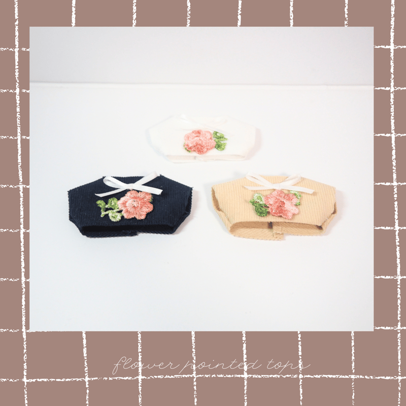 ぬい服10cm クラシカルフラワートップス | takoyuka