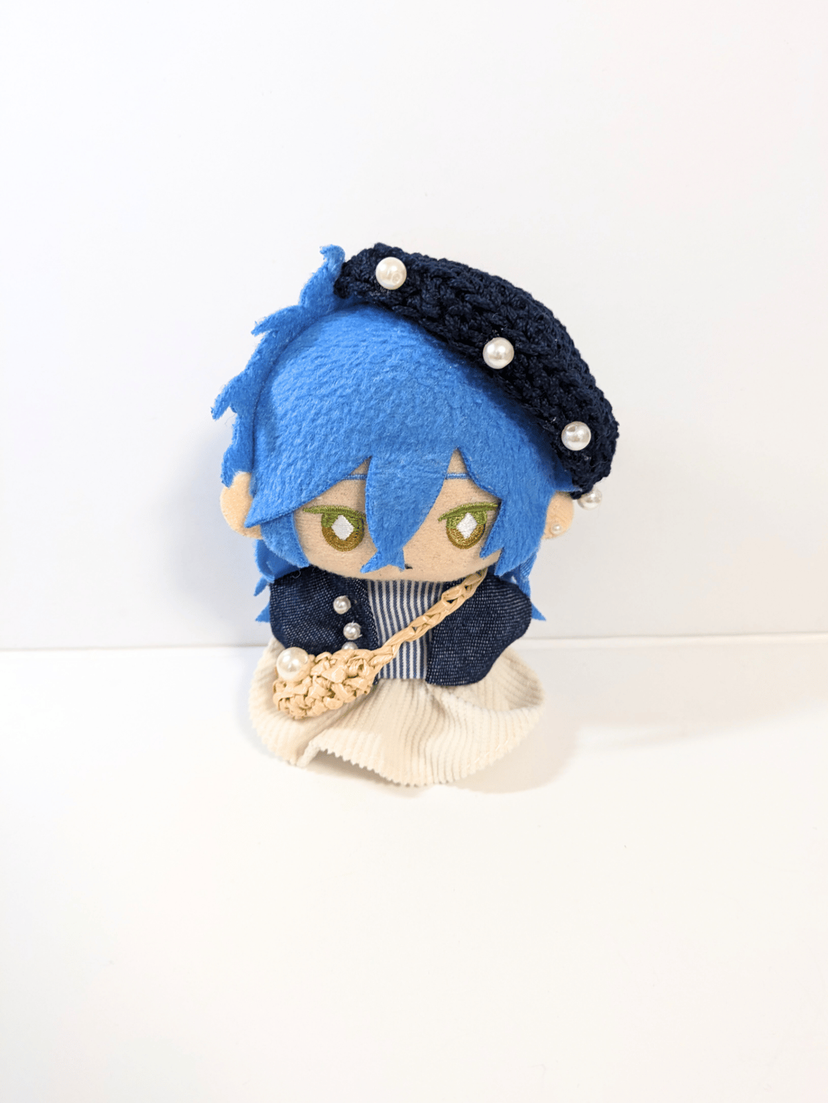 ぬい服10cm お出かけコーデセット『パール＆ストライプ』 | takoyuka