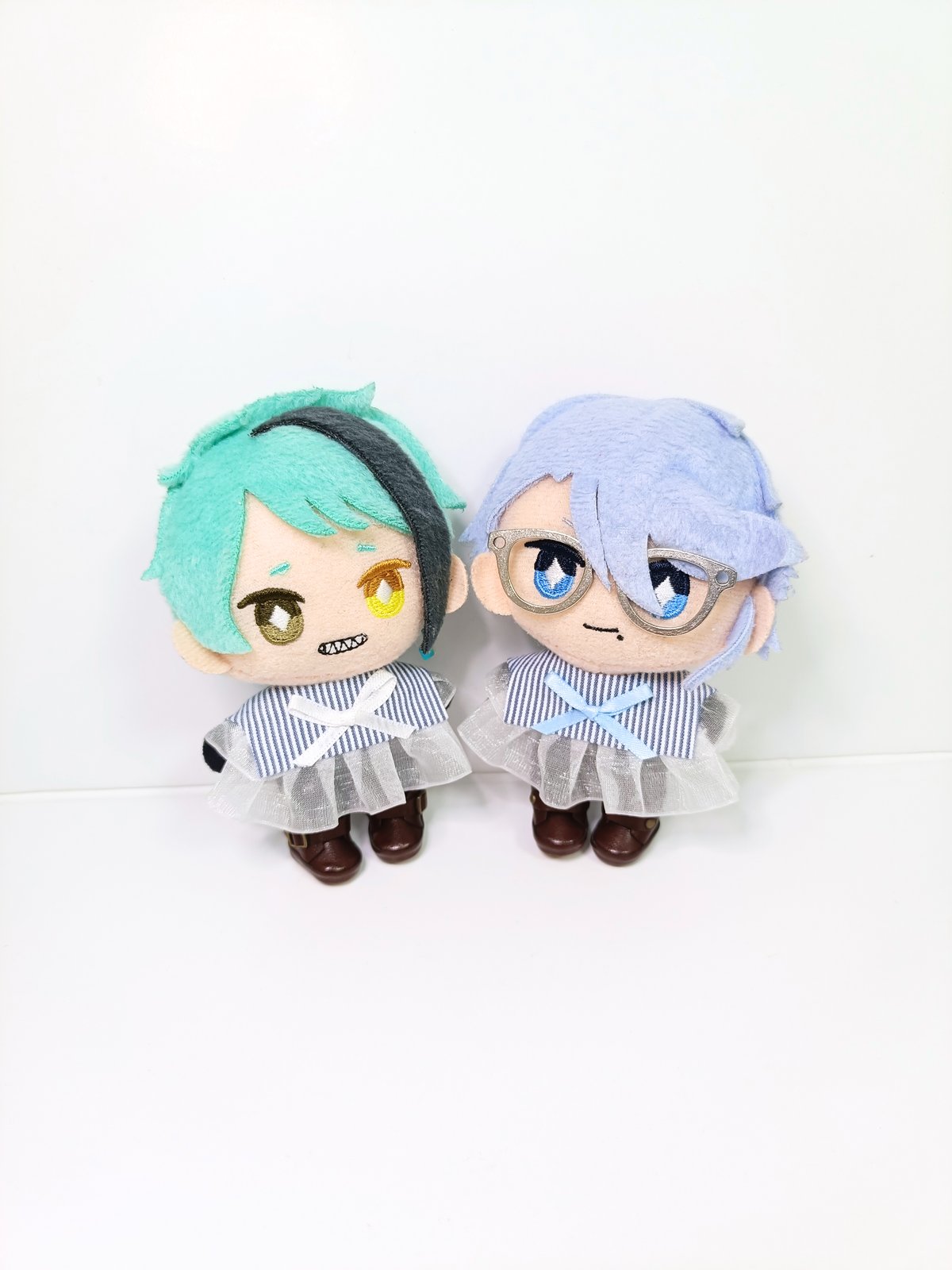 ぬい服10cm ひらひらストライプセット（ハット＆フリルブラウス