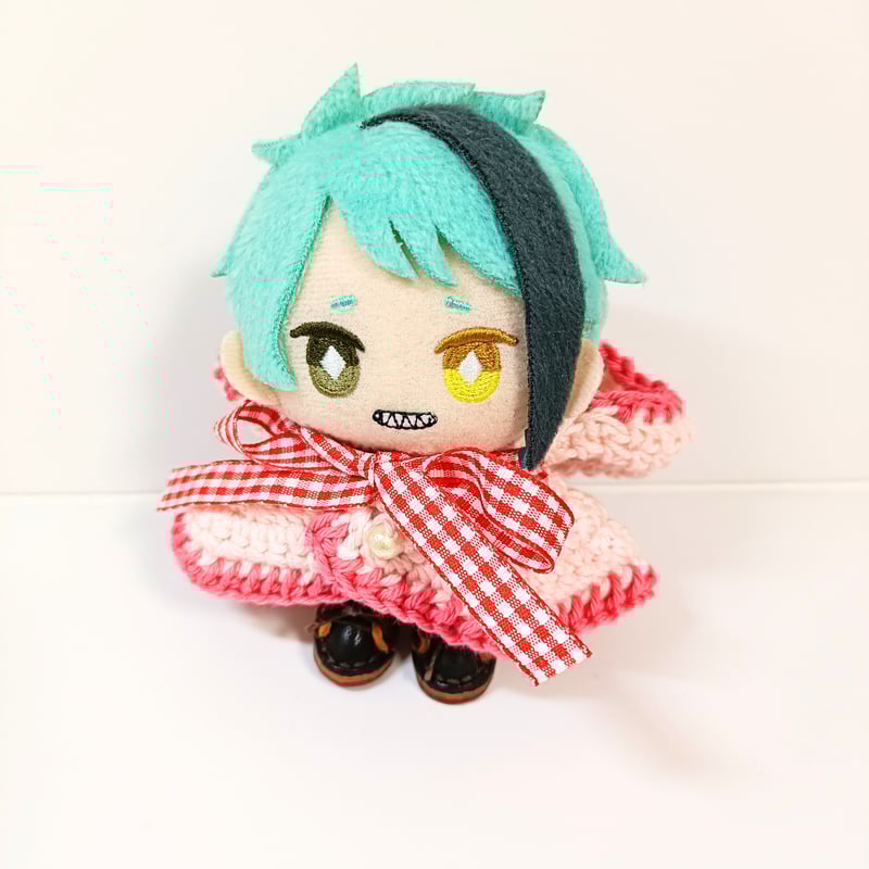 いちごみるく　ちびぬい服　10センチ 10cmぬい服 いちごミルクフードケープ コットンver. | takoyuka