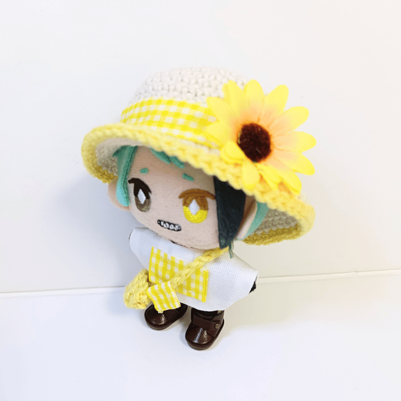 ぬい服10cm コットンひまわりセット～pop～（ハット＆トップス＆バッグ