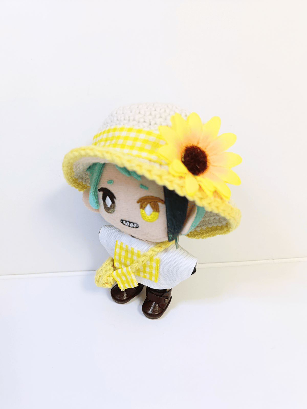 ぬい服10cm コットンひまわりセット～pop～（ハット＆トップス＆バッグ