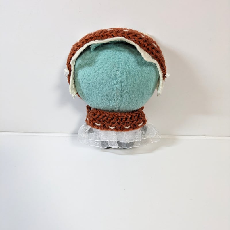 ぬい服10cm ニットヘッドドレス＆ケープセット 『チュールレース