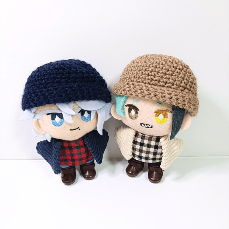 かわいい好きさん！様　ぬいタク　ぬい服　チェックコーデセット 10cmぬい服 ニット帽＆チェックコーデセット~part2~ | takoyuka