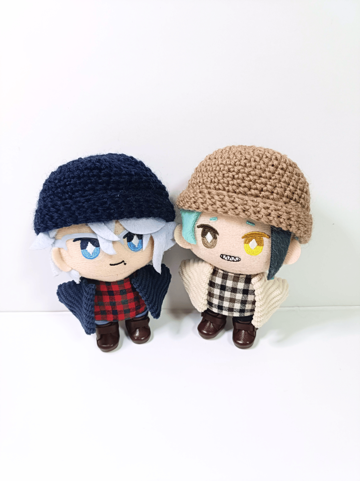 きらり様　ぬいタク　ぬい服　チェックシャツ　ニット帽 10cmぬい服 ニット帽＆チェックコーデセット~part2~ | takoyuka