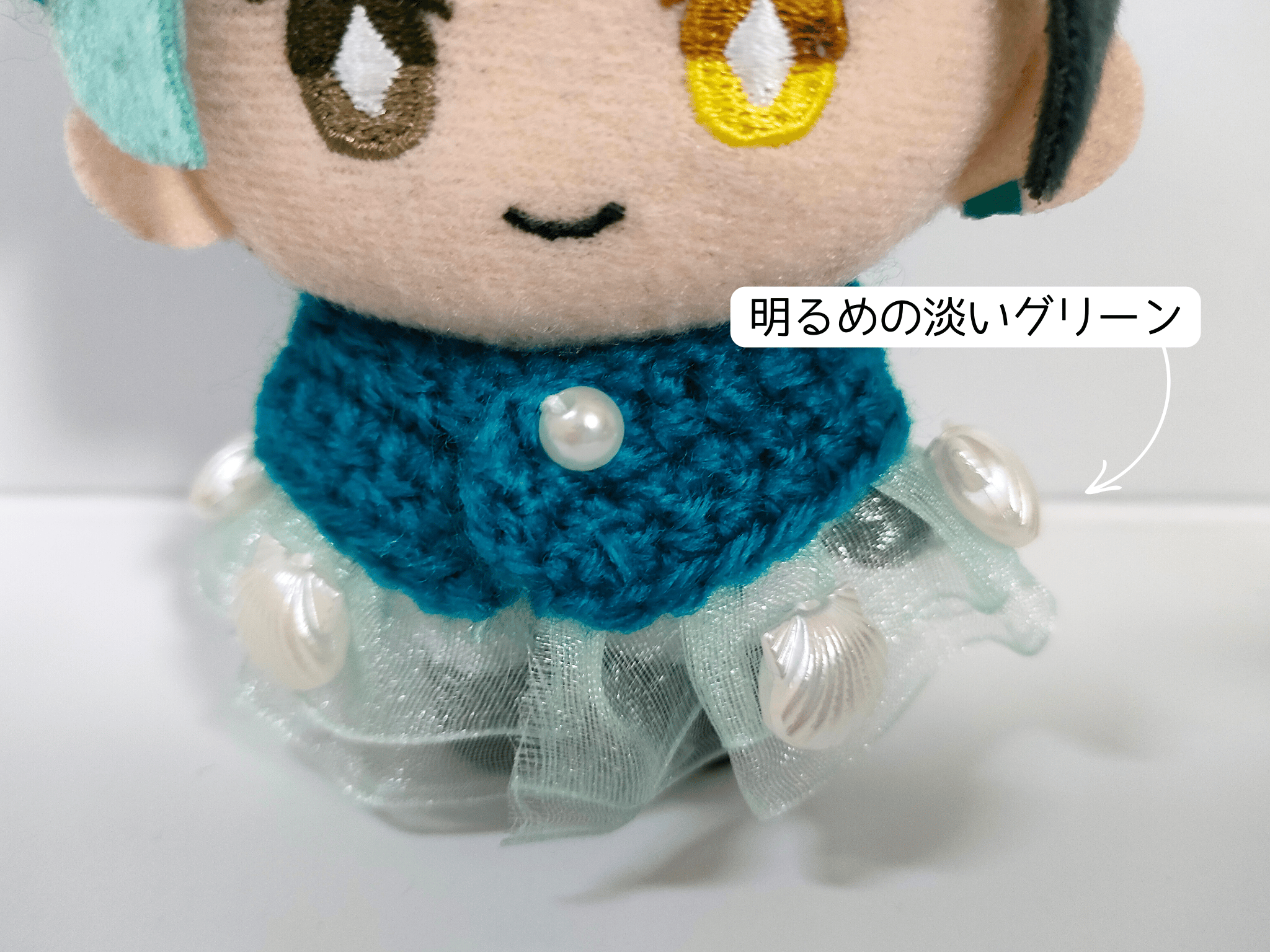ぬい服10cm 双子の人魚ケープ&ベレーセット | takoyuka