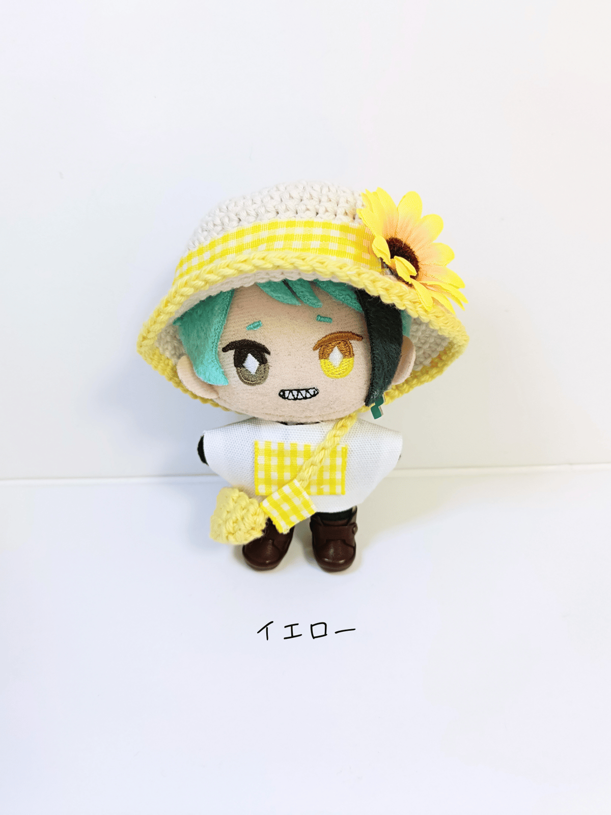 ぬい服10cm コットンひまわりセット～pop～（ハット＆トップス＆バッグ