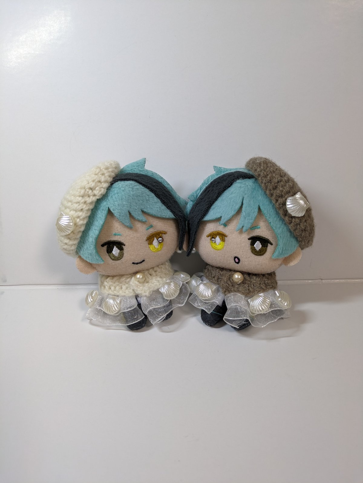 10cmぬい服 双子の人魚ケープ&ベレーセット『くすみカラー』 | takoyuka