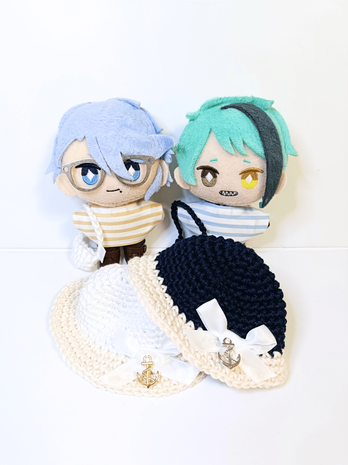 ぬい服10cm コットンマリンセット（ハット＆トップス＆バッグ） | takoyuka