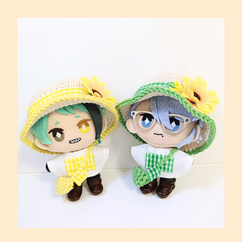 ぬい服10cm コットンひまわりセット～pop～（ハット＆トップス＆バッグ