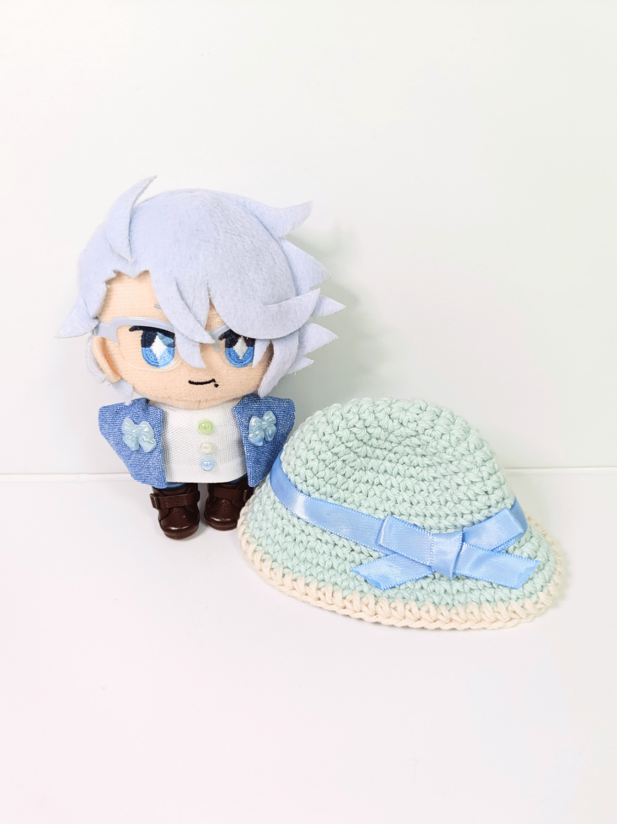 ぬい服10cm さわやかブルーセット（ハット＆トップス＆ジャケット