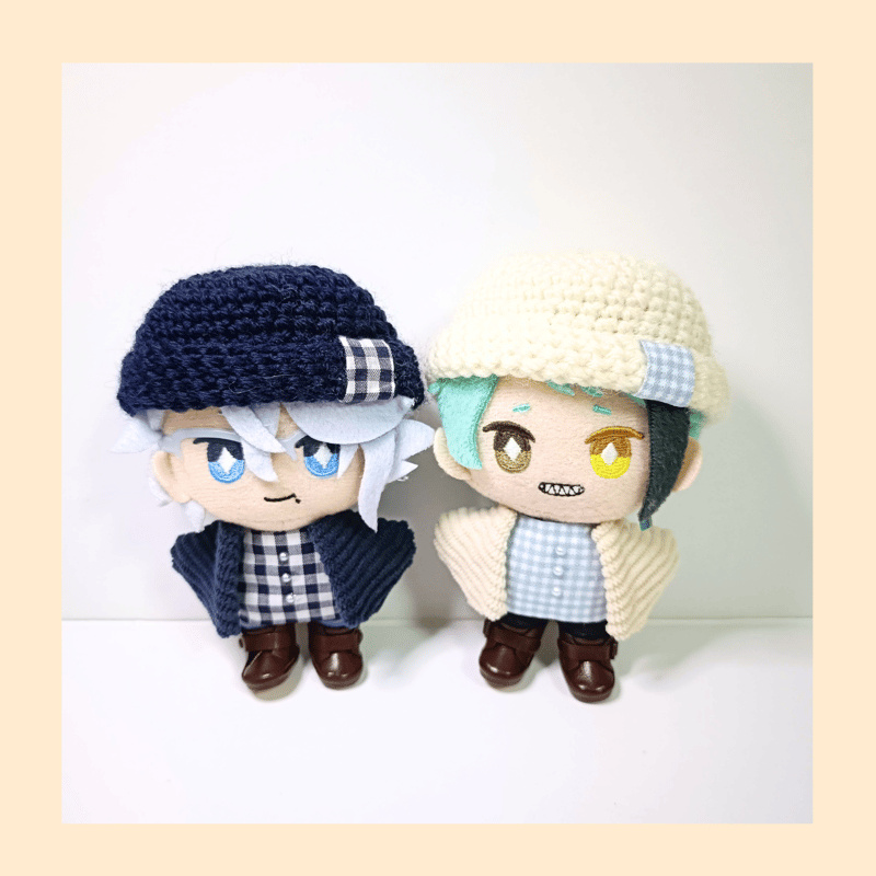 10cmぬい服 ニット帽＆チェックコーデセット | takoyuka