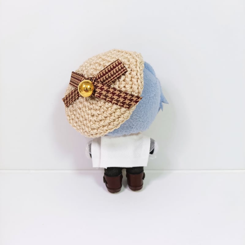 ぬい服10cm 千鳥リボンセット（ベレー＆フリルブラウス） | takoyuka