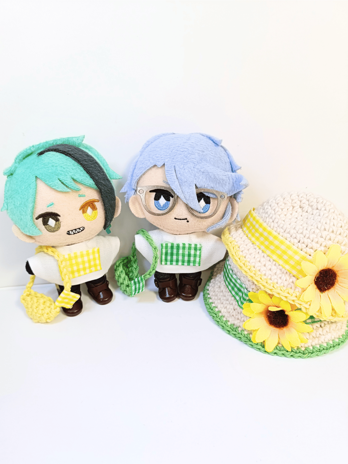 ぬい服10cm コットンひまわりセット～pop～（ハット＆トップス＆バッグ