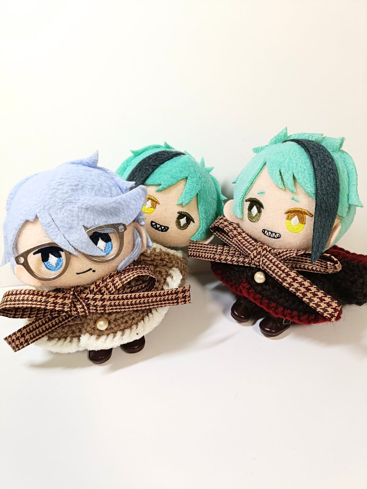 10cmぬい服 千鳥チェックリボンフードケープ | takoyuka