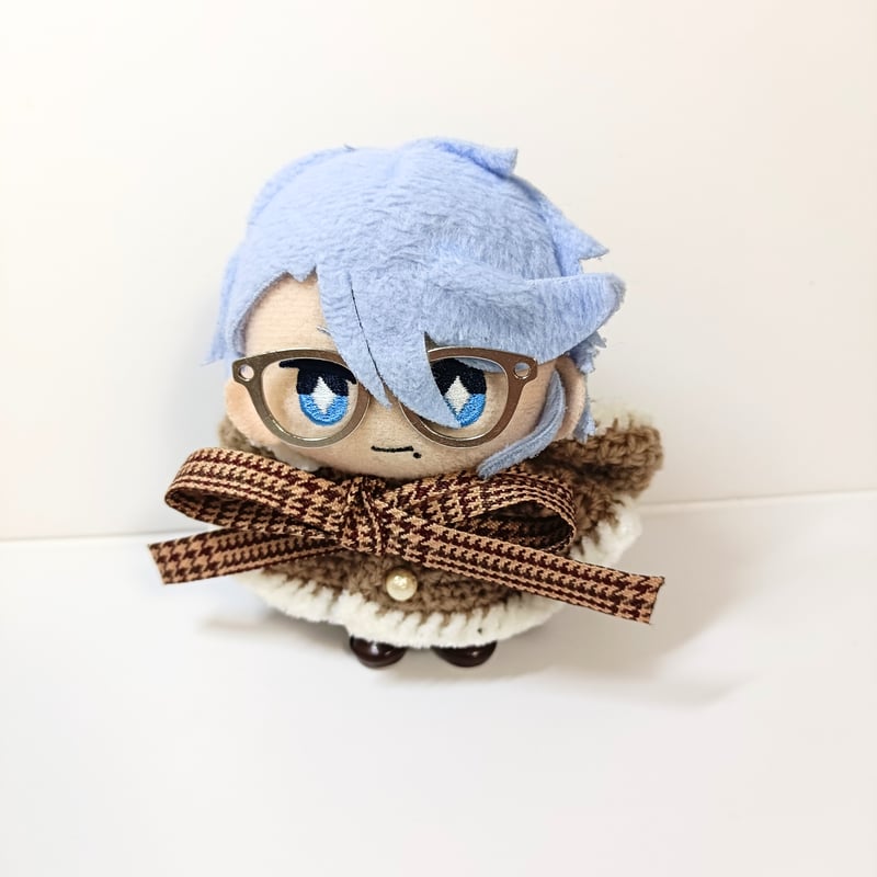 10cmぬい服 千鳥チェックリボンフードケープ | takoyuka