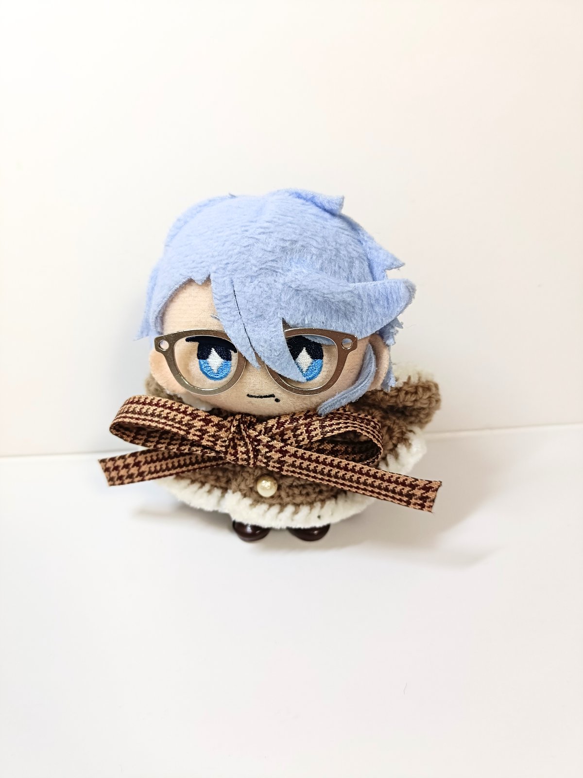 10cmぬい服 千鳥チェックリボンフードケープ | takoyuka