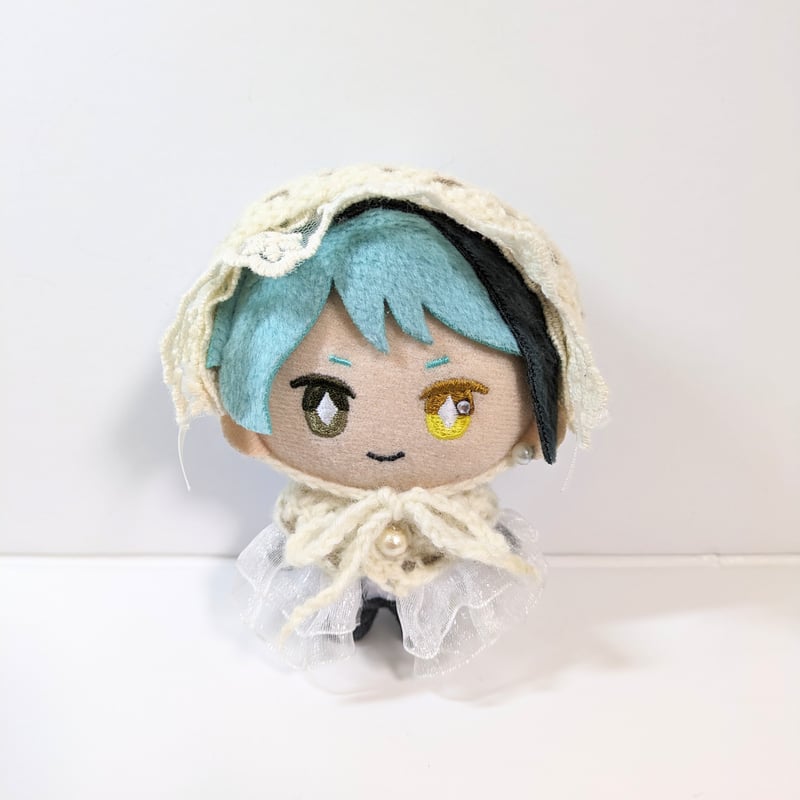 ぬい服10cm ニットヘッドドレス＆ケープセット 『チュールレース