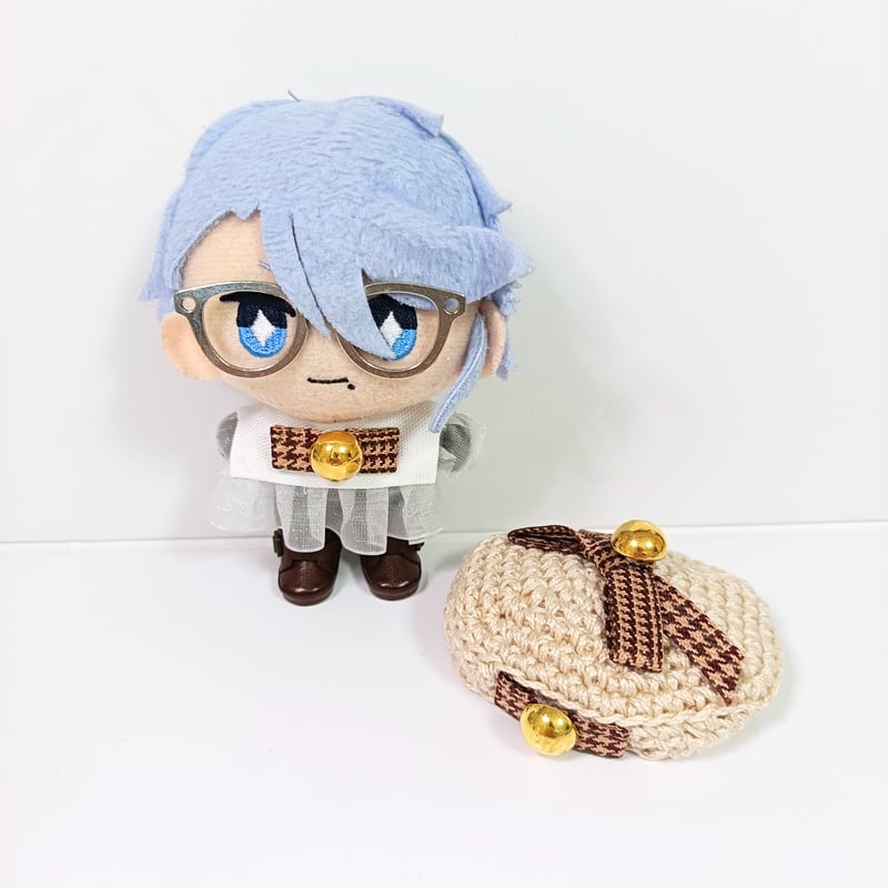 ぬい服10cm 千鳥リボンセット（ベレー＆フリルブラウス） | takoyuka