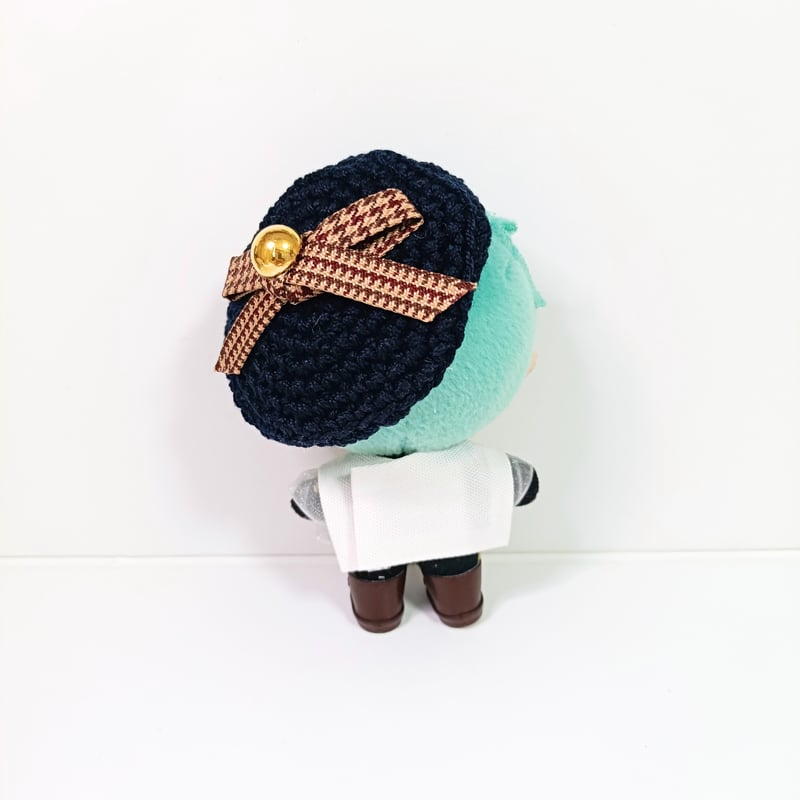 ぬい服10cm 千鳥リボンセット（ベレー＆フリルブラウス） | takoyuka