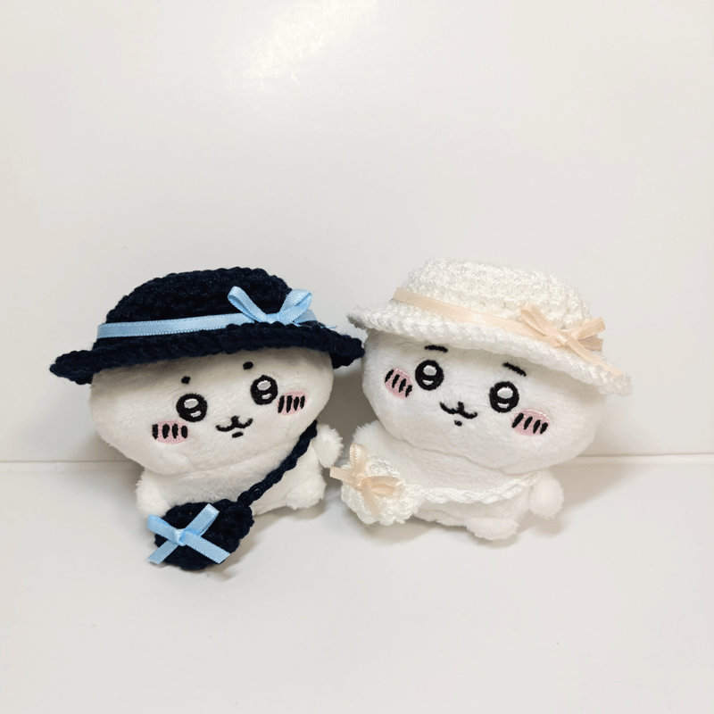 ちいかわお座りぬいぐるみ用 帽子＆バッグセット～サテンリボン