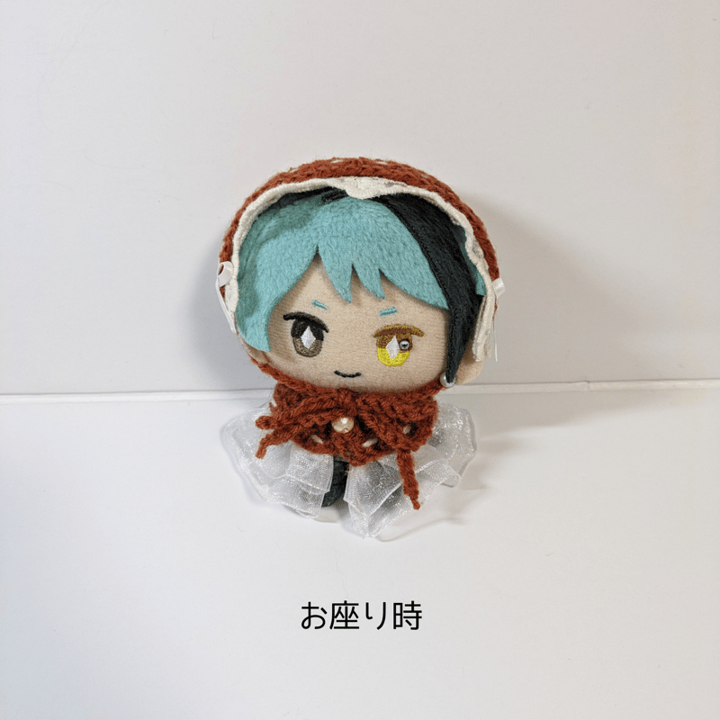 ぬい服10cm ニットヘッドドレス＆ケープセット 『チュールレース