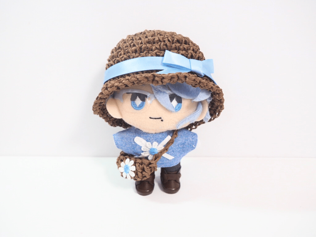 10cmぬい服 夏のマリンブルーお出かけセット（ハット＆ブラウス