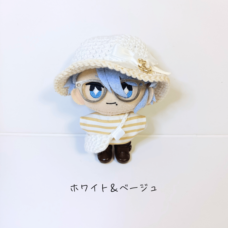 ぬい服10cm コットンマリンセット（ハット＆トップス＆バッグ） | takoyuka