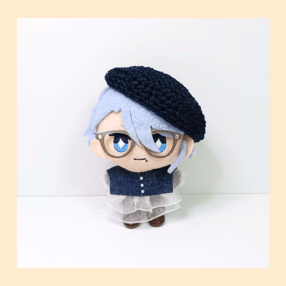 デニムリボンベレーコーデ　オーダーページ　関西ちびぬい　ぬい服　なにわ男子 デニムリボンベレーコーデ オーダーページ 関西ちびぬい ぬい服