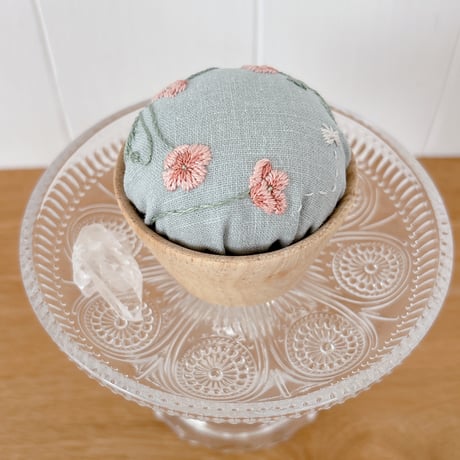 【受注販売】ヒナゲシの手刺繍針山