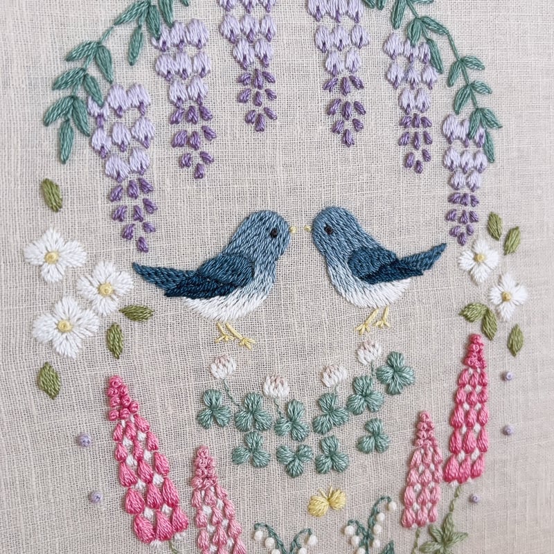 花咲く森の刺繍原画パネル | itonomori