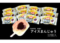 アイスまんじゅう　12個　冷凍便　送料無料　お届け地域限定　松永牛乳　【南相馬市】