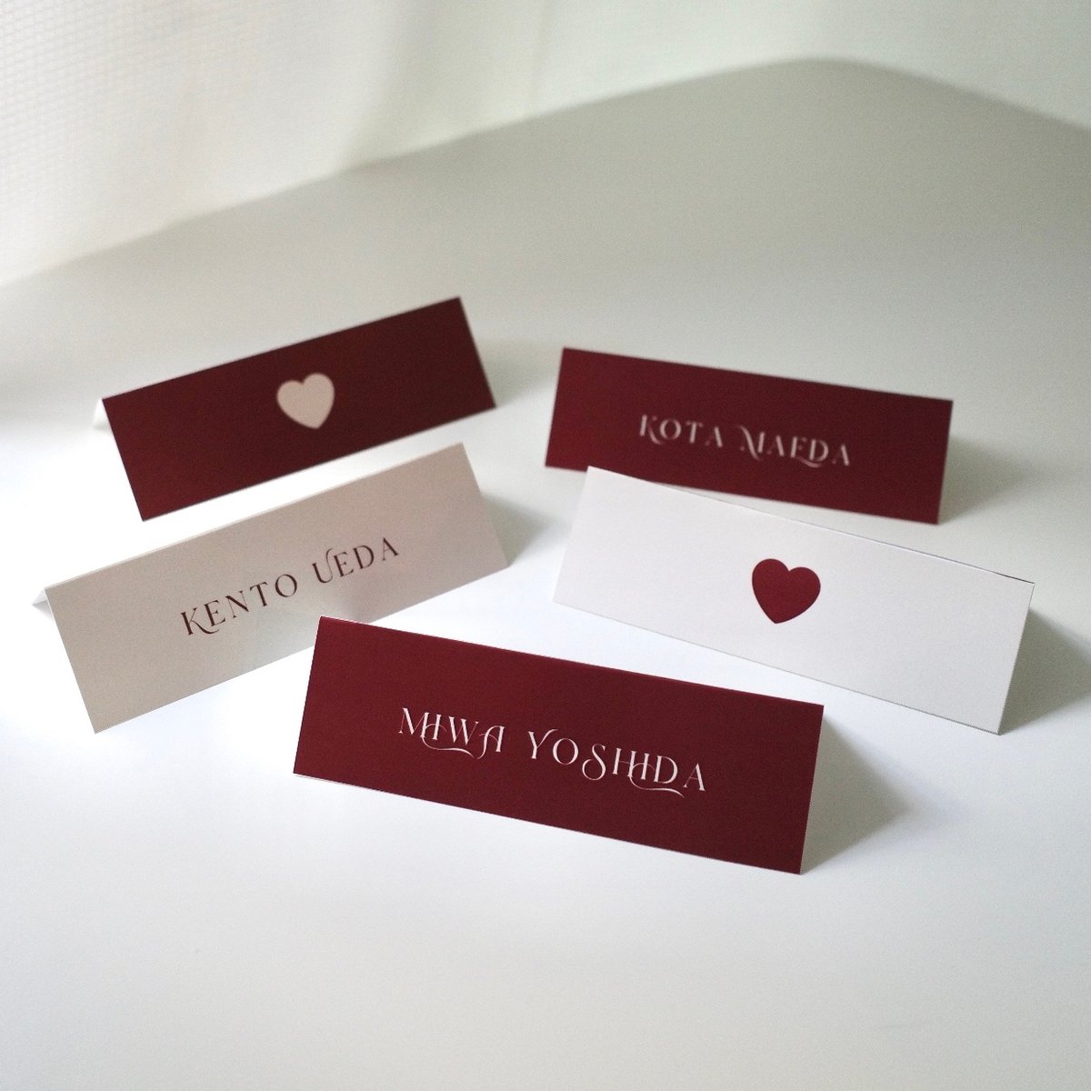 Canvaテンプレート】Place Card (Classic Bordeaux) | 二つ