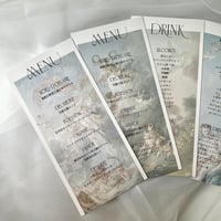 【Canvaテンプレート】Tall Menu Card Angels | 縦長メニュー表(Angels)