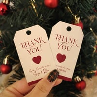 【Canvaテンプレート】Thank you Tag Classic Bordeaux | サンキュータグ(クラシックボルドー)