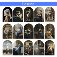 【Canvaテンプレート】Art Table Number｜アートテーブルナンバー (Vermeer)
